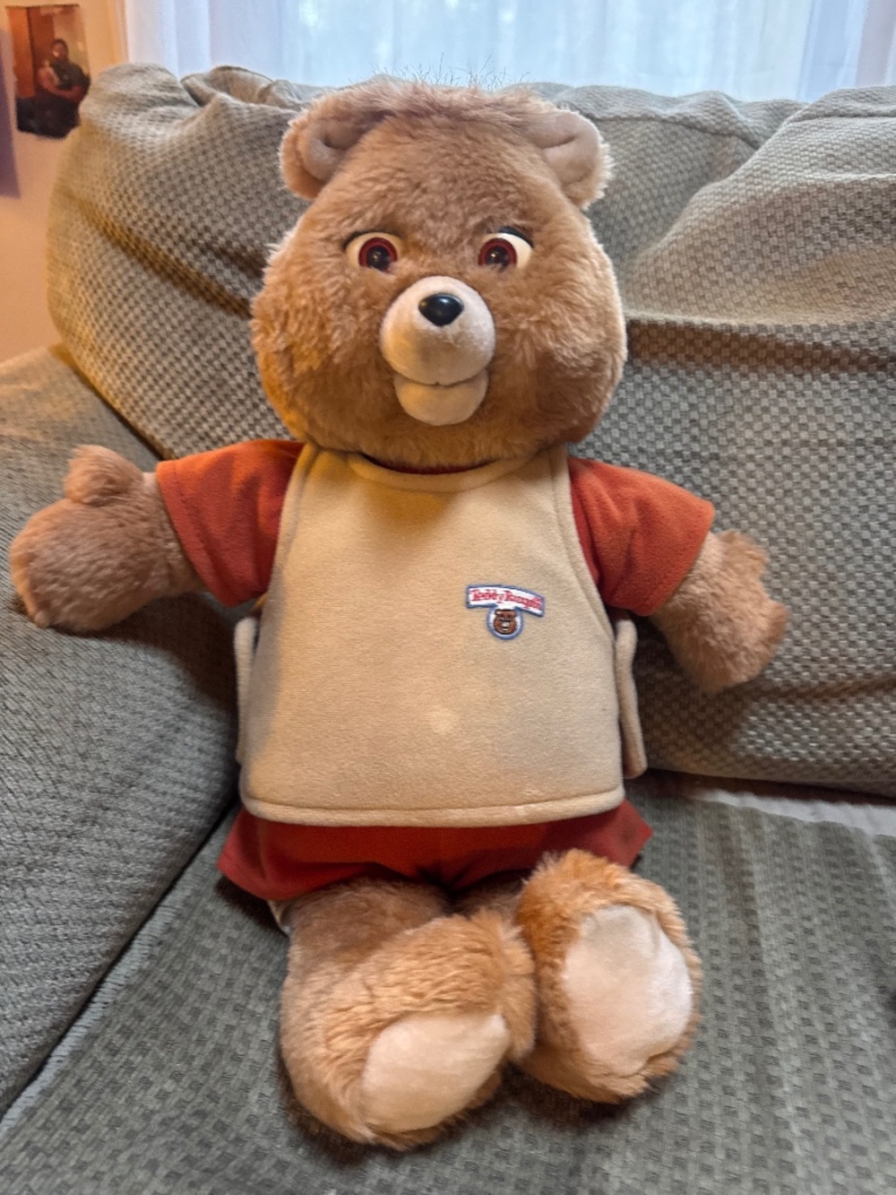 Vintage Teddy Ruxpin Talking Bear 1985 Untested Plush Animatronic Toy Descriptio